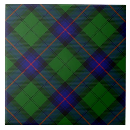 Carreau Armstrong tartan bleu et vert plaid (Devant)