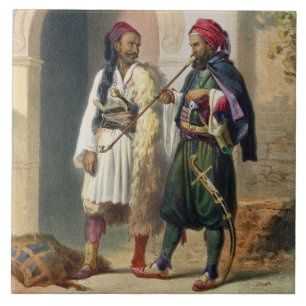Carreau Arnaout et soldats Osmanli à l'Alexandrie, illust