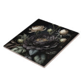 Carreau Arrangement gothique Rose Fleur noire (Côté)