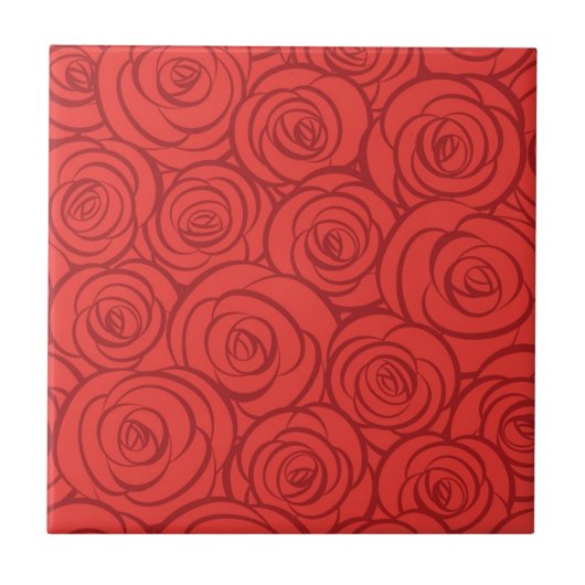 Carreau Arrière - plan abstrait de roses rouges (Devant)