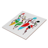 Carreau Arrière - plan africaine illustrée (Côté)