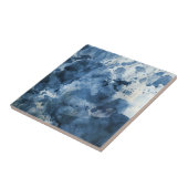 Carreau Arrière - plan bleu abstrait d'aquarelle (Côté)