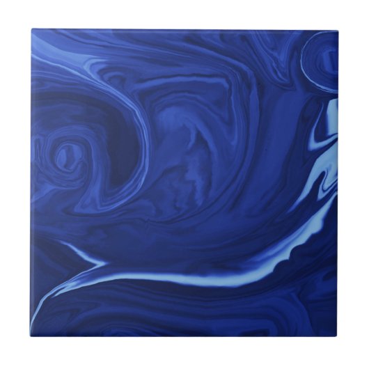 Carreau arrière - plan bleu Cobalt Texté à la main (Devant)