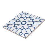 Carreau Arrière - plan bleu marine étoile mosaïque blanche (Côté)