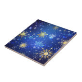 Carreau Arrière - plan Bleu XMAS avec des flocons de neige (Côté)