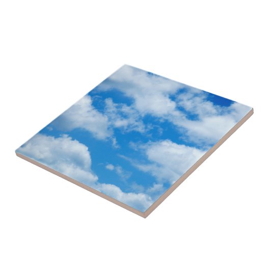 Carreau Arrière - plan ciel bleu ciel blanc nuages céleste (Côté)