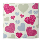 Carreau Arrière - plan de coeurs (Devant)