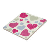 Carreau Arrière - plan de coeurs (Côté)