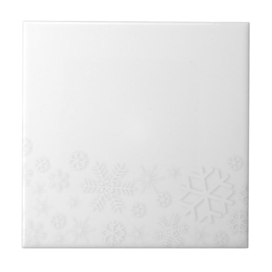 Carreau Arrière - plan de flocon de neige blanc (Devant)