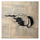 Carreau Arrière - plan de journal classique de pointe sur (Devant)