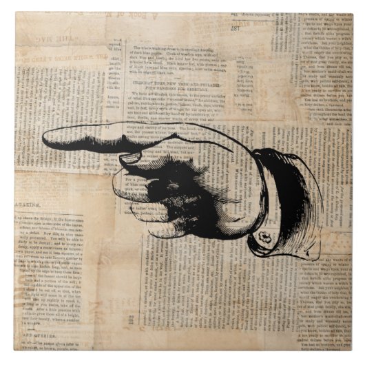 Carreau Arrière - plan de journal classique de pointe sur (Devant)