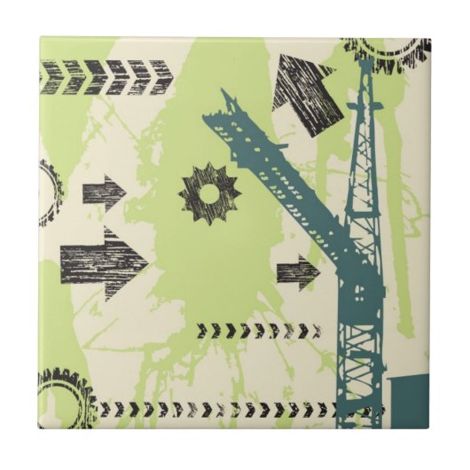 Carreau Arrière - plan de pointe abstrait (Devant)