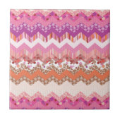 Carreau arrière - plan de zigzag rose (Devant)
