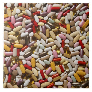 Carreau Arrière - plan des pilules colorées de