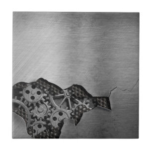 Carreau Arrière - plan en métal avec des dommages