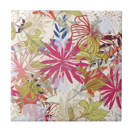 Carreau Arrière - plan floral 6 (Devant)