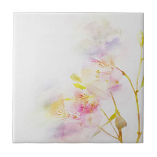 Carreau arrière - plan floral avec des fleurs d'aquarelle