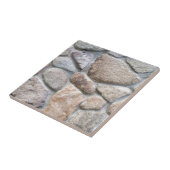 Carreau Arrière - plan mur en pierre de galets (Côté)