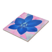 Carreau Arrière - plan rose fleur bleu néon (Côté)