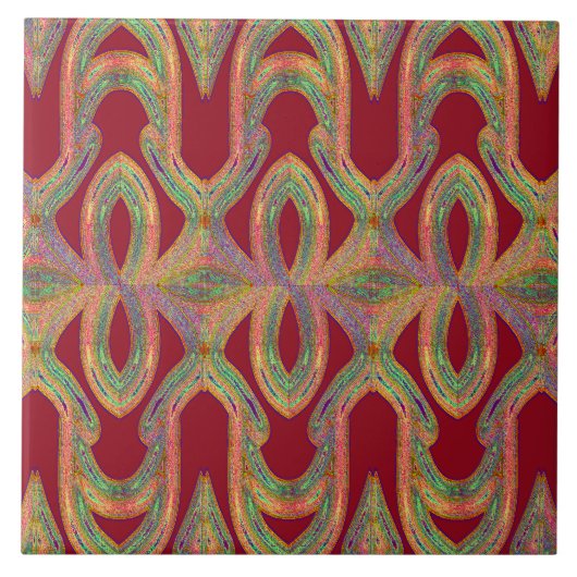 Carreau Arrière - plan rouge au design classique texturé (Devant)