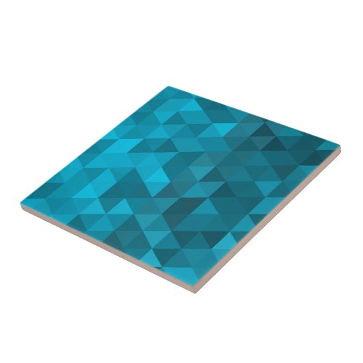 Carreau arrière - plan triangle bleu abstrait motif bas po (Côté)