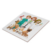 Carreau Arrière - plan vétérinaire de personnes (Côté)