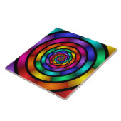 Carreau Arrondi et psychédélique coloré Art moderne fracta (Côté)