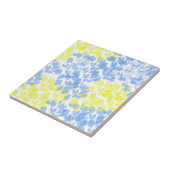 Carreau Art Abstrait Bleu Jaune Blanc Minimalisme (Côté)