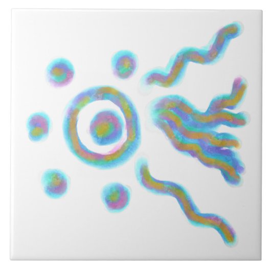 Carreau Art Abstrait coloré (Devant)