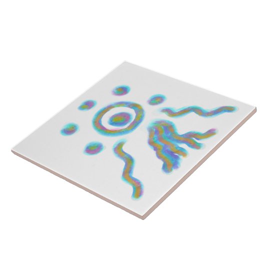 Carreau Art Abstrait coloré (Côté)