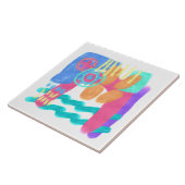 Carreau Art Abstrait coloré (Côté)