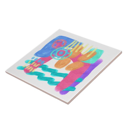 Carreau Art Abstrait coloré (Côté)