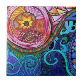 Carreau Art abstrait coloré moderne (Devant)