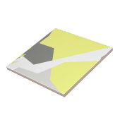 Carreau Art Abstrait Énergie gris jaune (Côté)