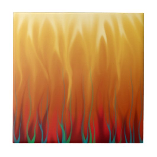 Carreau Art abstrait - Feu - Flammes de fond (Devant)
