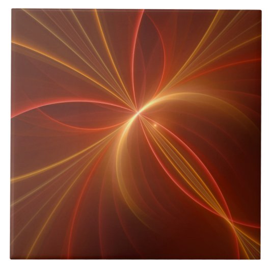 Carreau Art abstrait fractal mystique Couleurs chaudes mod (Devant)