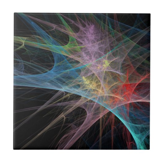 Carreau Art Abstrait Glace Arc-en-ciel (Devant)