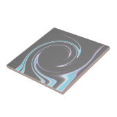 Carreau Art Abstrait Gris Charbon Bleu Blanc Minimalisme (Côté)