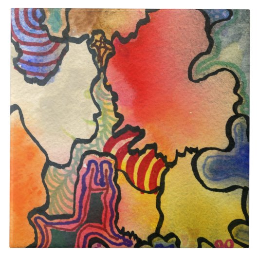 Carreau Art Abstrait libre conception de formes principale (Devant)