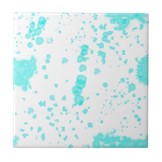 Carreau Art Abstrait Minimalisme Turquoise Pastel (Devant)