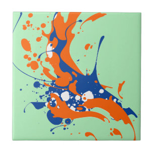 Carreau Art Abstrait Mint Green Art moderne peinture splas