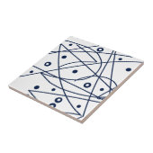 Carreau Art Abstrait Noir Blanc Lignes Cercles Minimalisme (Côté)