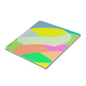 Carreau Art Abstrait Pastel Coral Lavande Jaune (Côté)