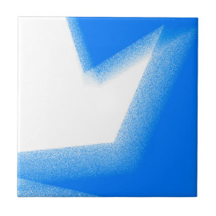 Carreau Art Abstrait Pastel Lavender Bleu Blanc