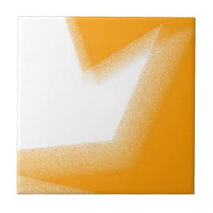 Carreau Art Abstrait Pastel Orange Blanc