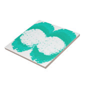 Carreau Art Abstrait Pastel Turquoise Vert Blanc (Côté)