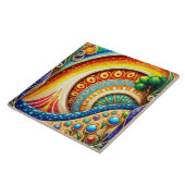 Carreau Art Abstrait radieux (Côté)