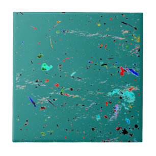 Carreau Art abstrait tacheté couleur personnalisée