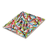 Carreau Art Abstrait très coloré (Côté)