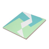 Carreau Art Abstrait Turquoise Bleu Vert (Côté)